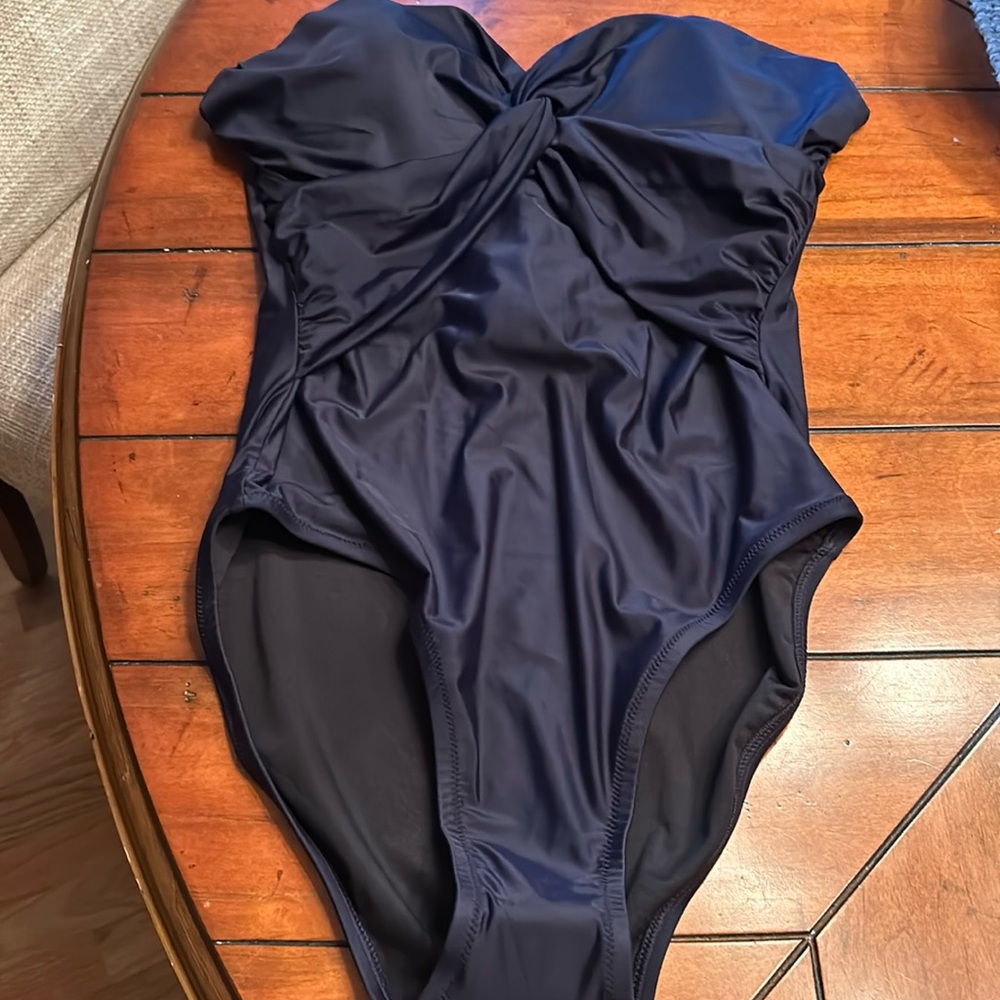 J. Crew Navy One-Piece Swimsuit